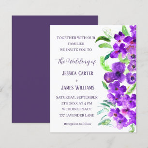 Lila Violet Blommigt Boho Summer Bröllop