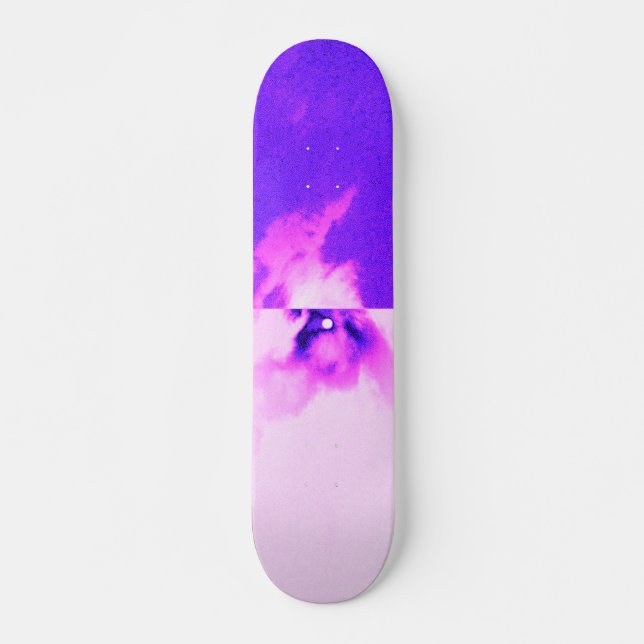 Lila violet himlar grumlig design  mini skateboard bräda 18,5 cm (Framsida)