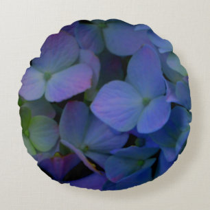 Lila violet Hydrangea Rund Kudde