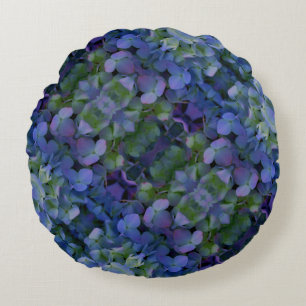 Lila violet Hydrangea Rund Kudde