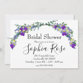 Lila violet Lavender Eucalyptus Möhippa Inbjudningar