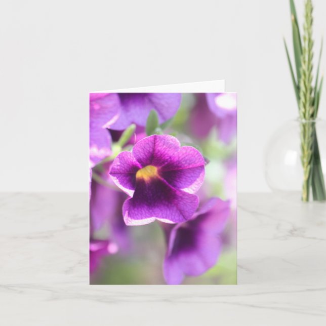 Lila Violet Notecards Kort (Framsida)