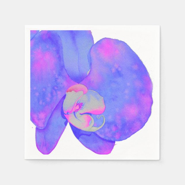 Lila violet Orchids Pappersservett (Framsidan)