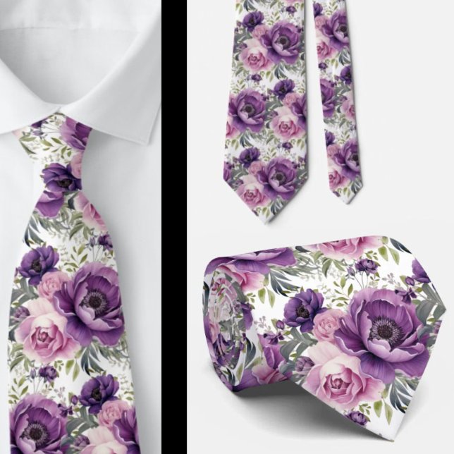Lila Violet Peonies Poenies Blommigt Slips (Skapare uppladdad)