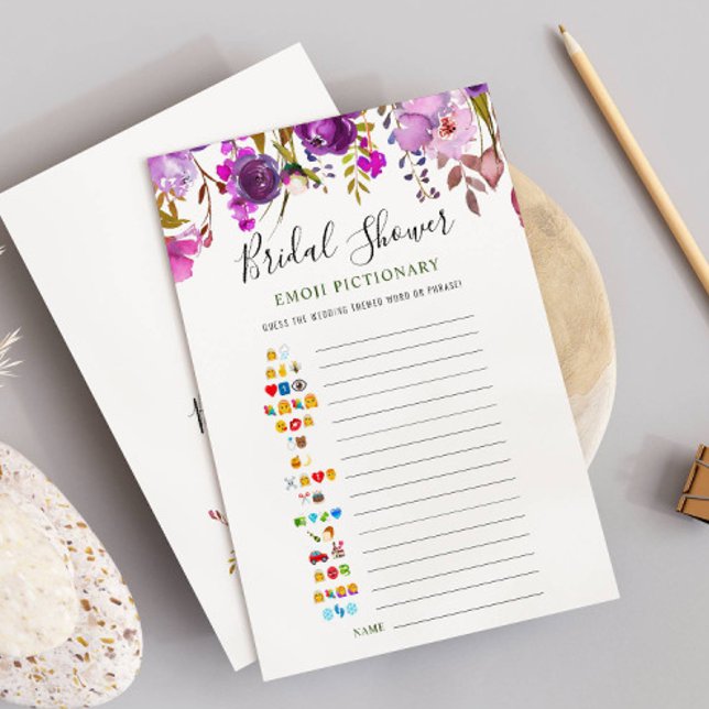 Lila Violet Peony Blommigt Möhippa Card Inbjudningar (Skapare uppladdad)