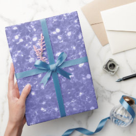 Lila violet periwinkle faux sparkles glitter presentpapper
