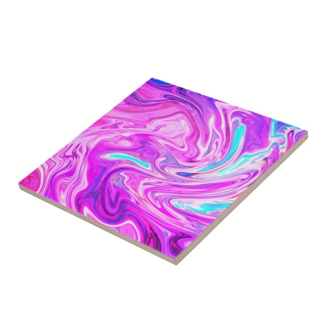 Lila Violet Rosa Marble Ceramic Tile Abstrakt Kakelplatta (Sidan)