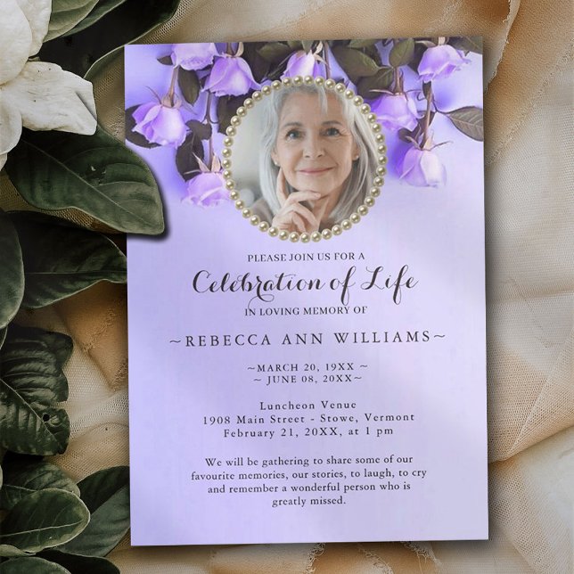 Lila Violets Blommigt Elegant Firande i Life Inbjudningar (Skapare uppladdad)