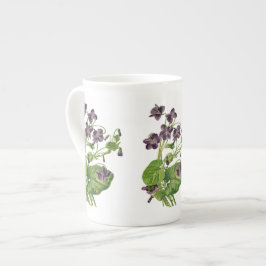 Lila Violets botaniska Ben China Mugg Benporslin Mugg