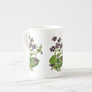 Lila Violets botaniska Ben China Mugg Benporslin Mugg
