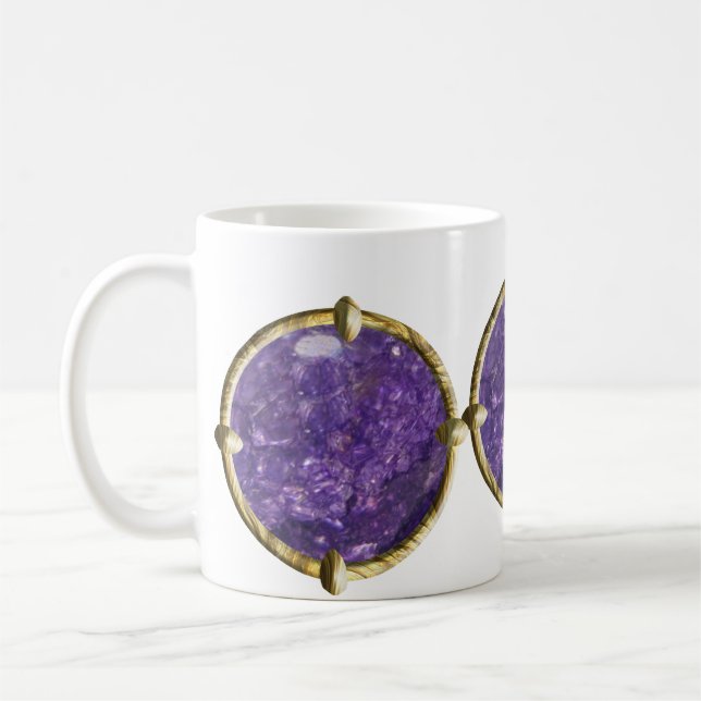 Lila, violett ädelsten kaffemugg (Vänster)