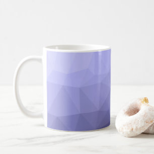 Lila violett (blå) maskstorlek, geometriskt mönste kaffemugg