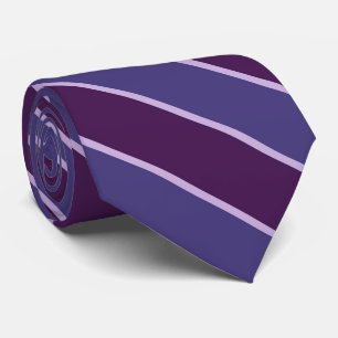 Lila Violett Lavendel och Rosa Diagonala Ränder Slips