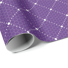 Lila Violett Ömt Ljust Vävt Vitt Gitter Elegant Presentpapper