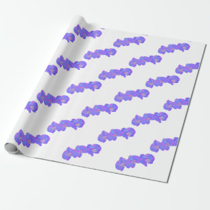Lila violett vattenfärgsorkidmålning presentpapper