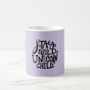 Lila Violett Vild Enhörning Kaffemugg