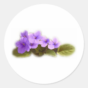 lila violetta - anpassade runt klistermärke