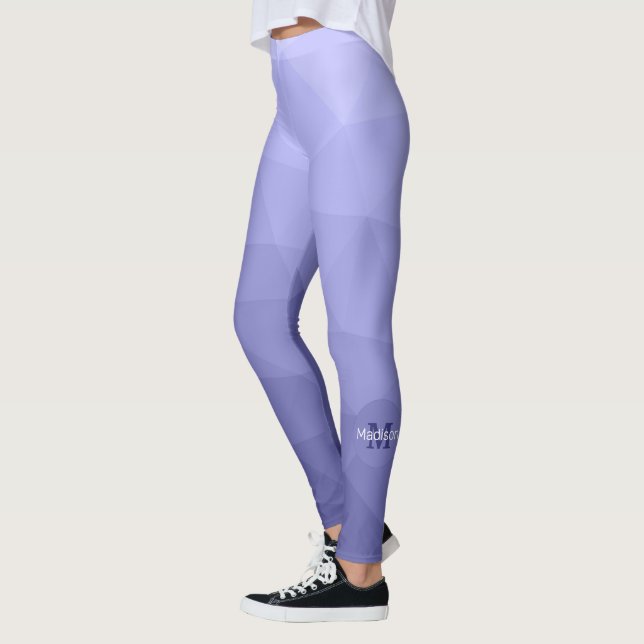 Lila violetta maffian mönster Monogram Leggings (Vänster)