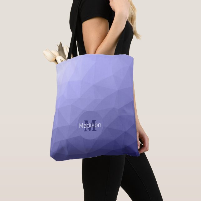 Lila violetta maffian mönster Monogram Tygkasse (Närbild)
