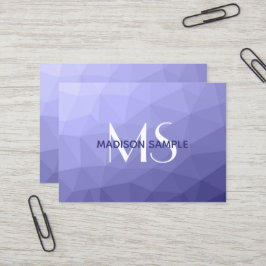 Lila violetta maffian mönster Monogram Visitkort