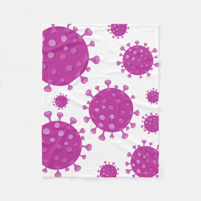 Lila Viral Particle Fleecefilt (Framsidan)