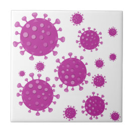 Lila Viral Particle Kakelplatta