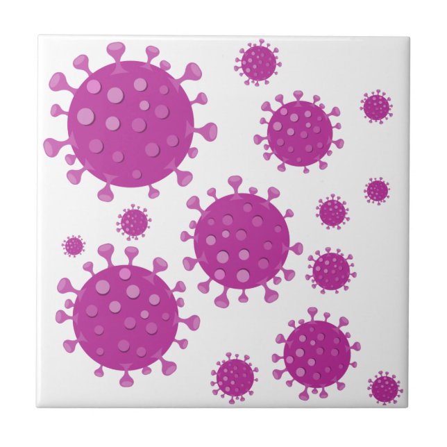 Lila Viral Particle Kakelplatta (Framsidan)