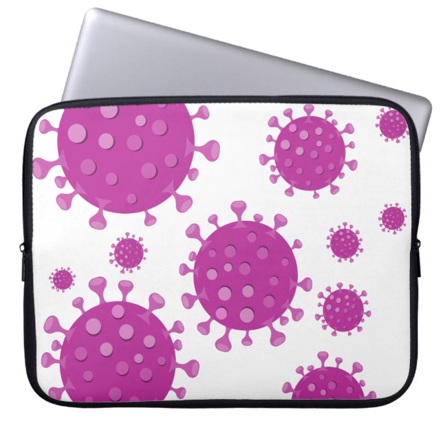 Lila Viral Particle Laptop Fodral (Framsidan)