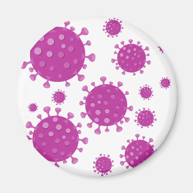 Lila Viral Particle Magnet (Framsidan)