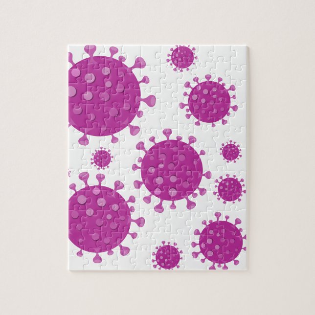 Lila Viral Particle Pussel (Vertikal)
