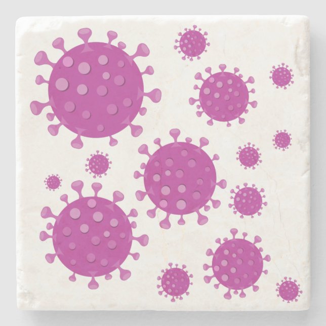 Lila Viral Particle Stenunderlägg (Framsidan)