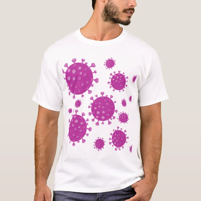 Lila Viral Particle T Shirt (Framsida)