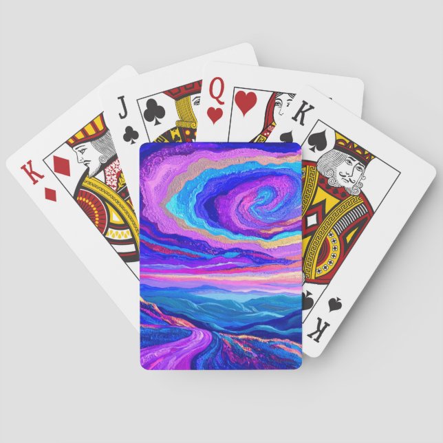 Lila Virvel Casinokort (Baksidan)