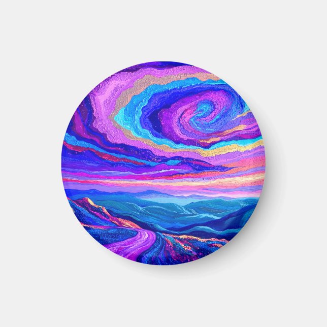 Lila Virvel Magnet (Framsidan)