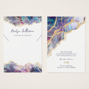 Lila visning för opalhalsband visitkort