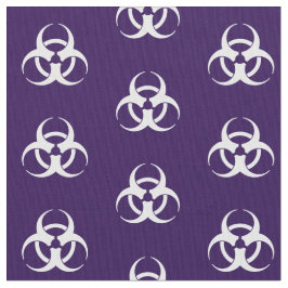 Lila & vit biofarosymbol Fabric Tyg