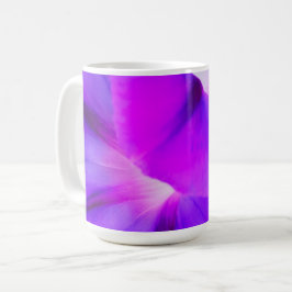 Lila vit blom- kaffemugg