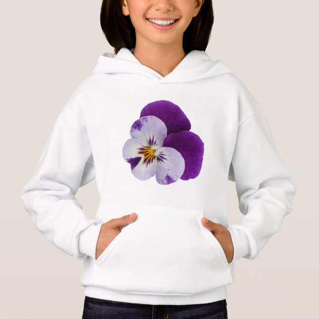 Lila, vit bockning t shirt (Framsida)