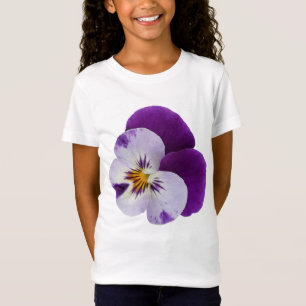 Lila, vit bockning t shirt