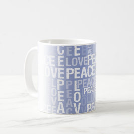 Lila Vit Fred Kärlek Kaffemugg