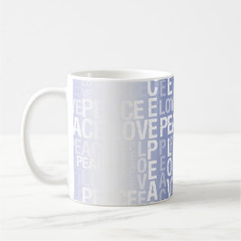 Lila Vit Fred Kärlek Kaffemugg
