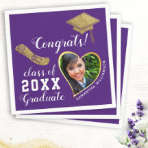 Lila Vit Guld Klass 2026 Examen Foto Examen
