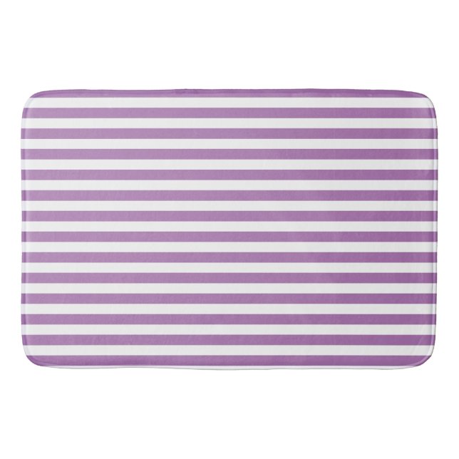 Lila/Vit Rand Bath Mat Badrumsmatta (Framsidan)