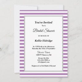 Lila/vit Rand-Möhippa Inbjudningar