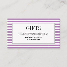 Lila/Vit Rand-presentationskort Tilläggskort