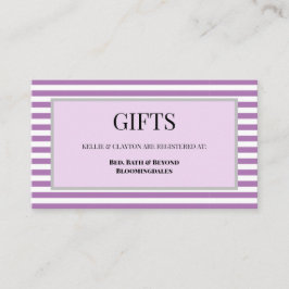 Lila/Vit Rand-presentationskort Tilläggskort