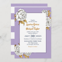 Lila Vit ros Carnation Vår Blommigt Bröllop