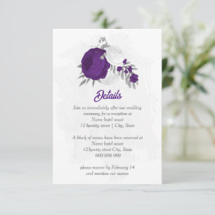 lila vita blommor silver botaniska detaljer tilläggskort