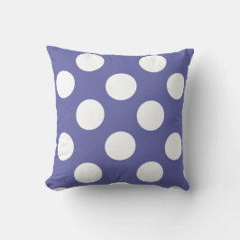 lila vita prickar periwinkle kudde