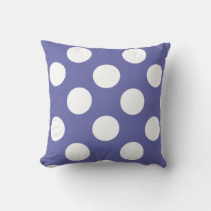 lila vita prickar periwinkle kudde